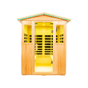 Ultimate Detoxification and Relaxation in Luxurious Four-Person Far-Infrared Outdoor Sauna Room with High-Quality Basswood Construction