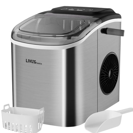 1.2L Portable Ice Maker with Handle,Ice Making Machine 9 Cube Ready in ...
