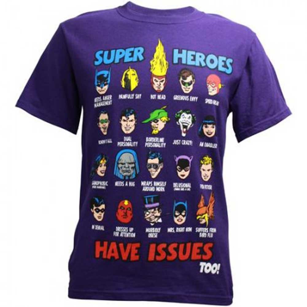 Changes DC Comics Super Heroes Have Issues Too Men's TShirt