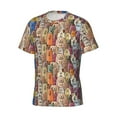 thumbnail image 5 of Vsdgher Funny Dogs Family Print Men's Dry Fit Mesh Athletic Shirts Moisture Wicking Tennis T-Shirt Tops, 5 of 9
