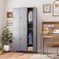 thumbnail image 6 of GangMei 6 Doors Metal Storage Locker Cabinet with Code Lock, Industrial Storage Locker for Employees, Large Steel Storage Locker Cabinet for School Office Gym Bedroom,Assembly Required (Dark Gray), 6 of 7