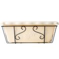 thumbnail image 2 of Balcony Patio Railing Shelf Plant Pots Holder Iron Hanging Shelf Basket With Hooks, 2 of 5