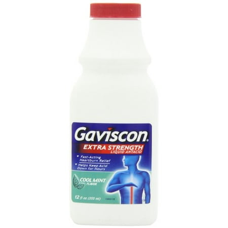 - Gaviscon Liquid Extra Strength Cool Mint Flavor 12 oz Each