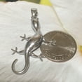 thumbnail image 4 of Stunning Hawaiian X-Large Gecko Necklace, Sterling Silver Gecko Pendant, N6119 Birthday Valentine Wife Mom Gift, Statement PC, 4 of 10