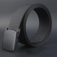 thumbnail image 2 of WELOIJEVBE Belts for Men Wild Men Canvas Belt Hypoallergenic Metal free Automatic Buckle BK, 2 of 3