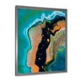 thumbnail image 2 of Designart 'Abstract Composition In Black and Orange' Modern Framed Art Print, 2 of 4