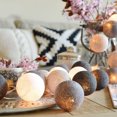 thumbnail image 3 of Cotton Ball LED Fairy String Lights Garland Christmas Tree Decorations for Holiday Home Room Decor Wedding Party Curtain Lamp, 3 of 5