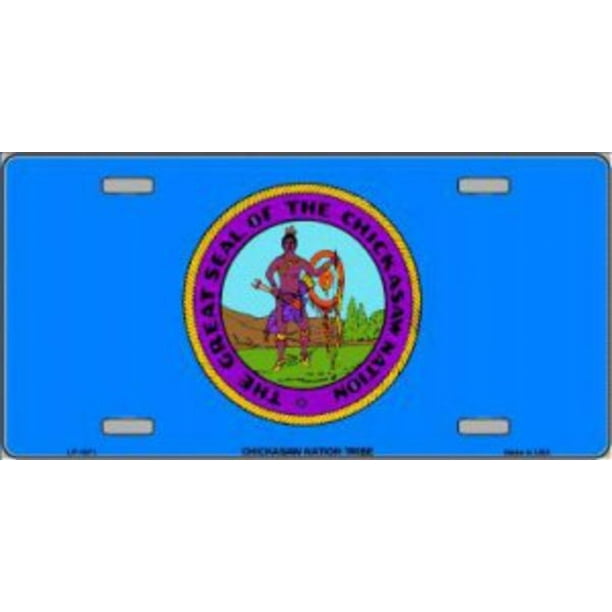 Chickasaw Nation Flag Metal License Plate