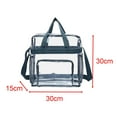 thumbnail image 4 of Bolso transparente de hombro perfecl con bolsillo frontal PVC Gris, 4 of 8