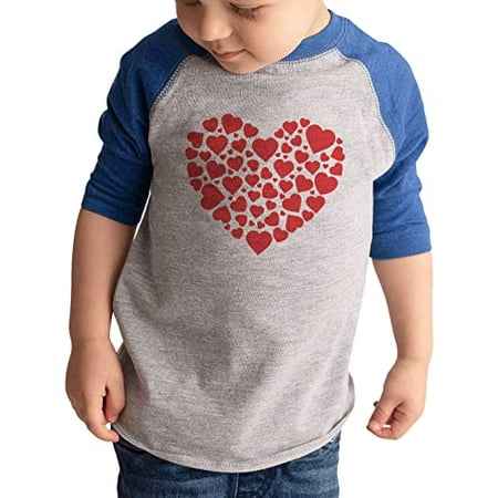 

7 ate 9 Apparel Kids Happy Valentine s Day Shirts - Love Hearts Blue Shirt 12 Months