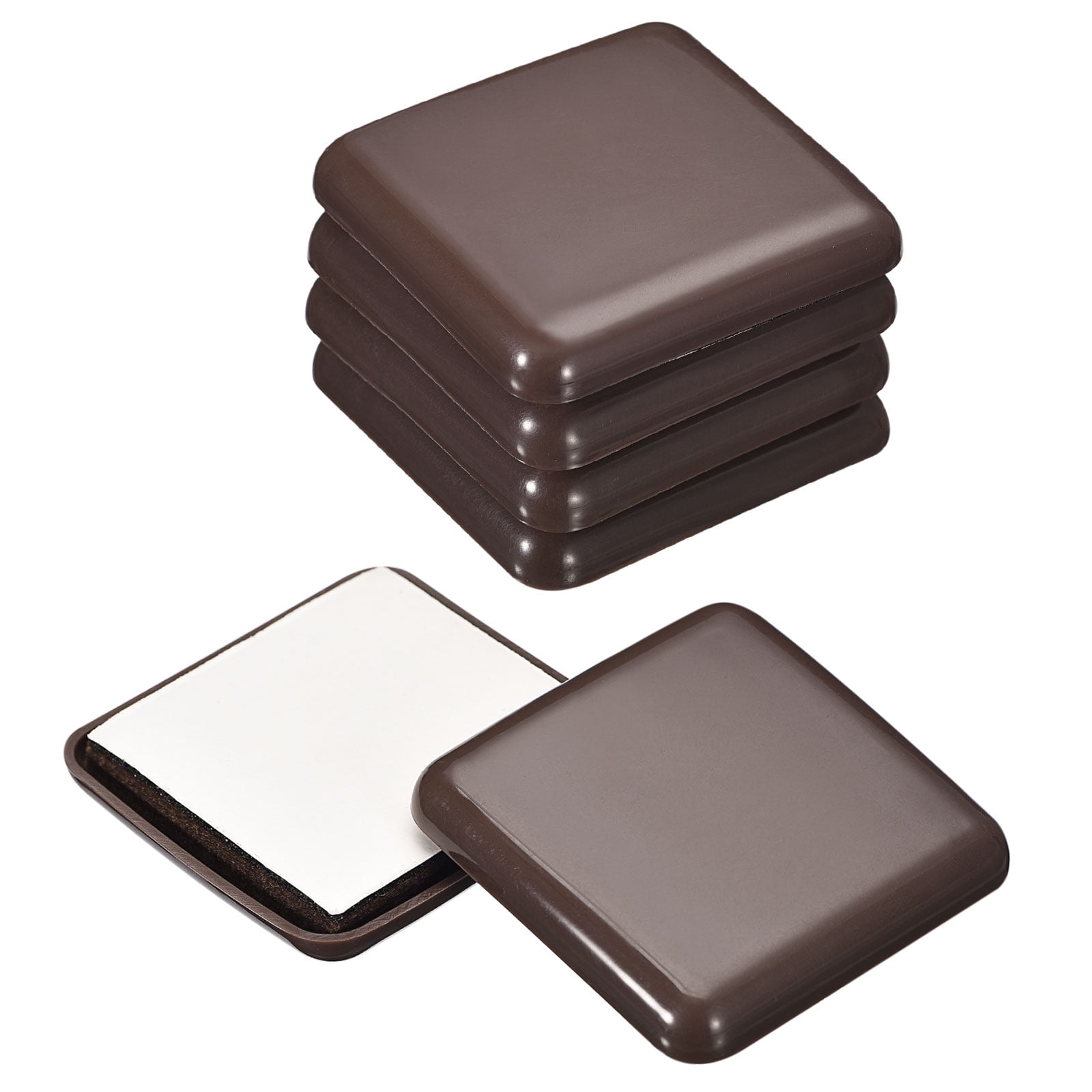 Uxcell 1 3/8-Inch Square PTFE Furniture Sliders, 12-Pack Adhesive Pads For Wood Floors & Tile