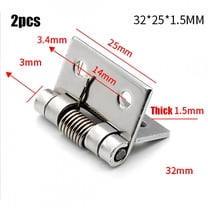 TALENO 2pcs Self Closing Stainless Steel Spring Door Hinge Hardware 1/1.5/2/2.5/3/4inch Hinges