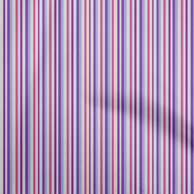 oneOone Velvet Purple Fabric Stripes Sewing Craft Projects Fabric Prints By Yard 58 Inch Wide