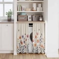 thumbnail image 6 of Spring Floral Kitchen Curtain for Berdoom Living Room Cafe 54 Inch Length, Elegant Pastoral Flowers Watercolor Botanical Tiers Curtains Light Filtering Drapes Window Treatment 2 Panels 52"Wx54"L, 6 of 8