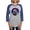 Heather/Blue, variant on CafePress - Chocolatelabcard - Womens Baseball Tee