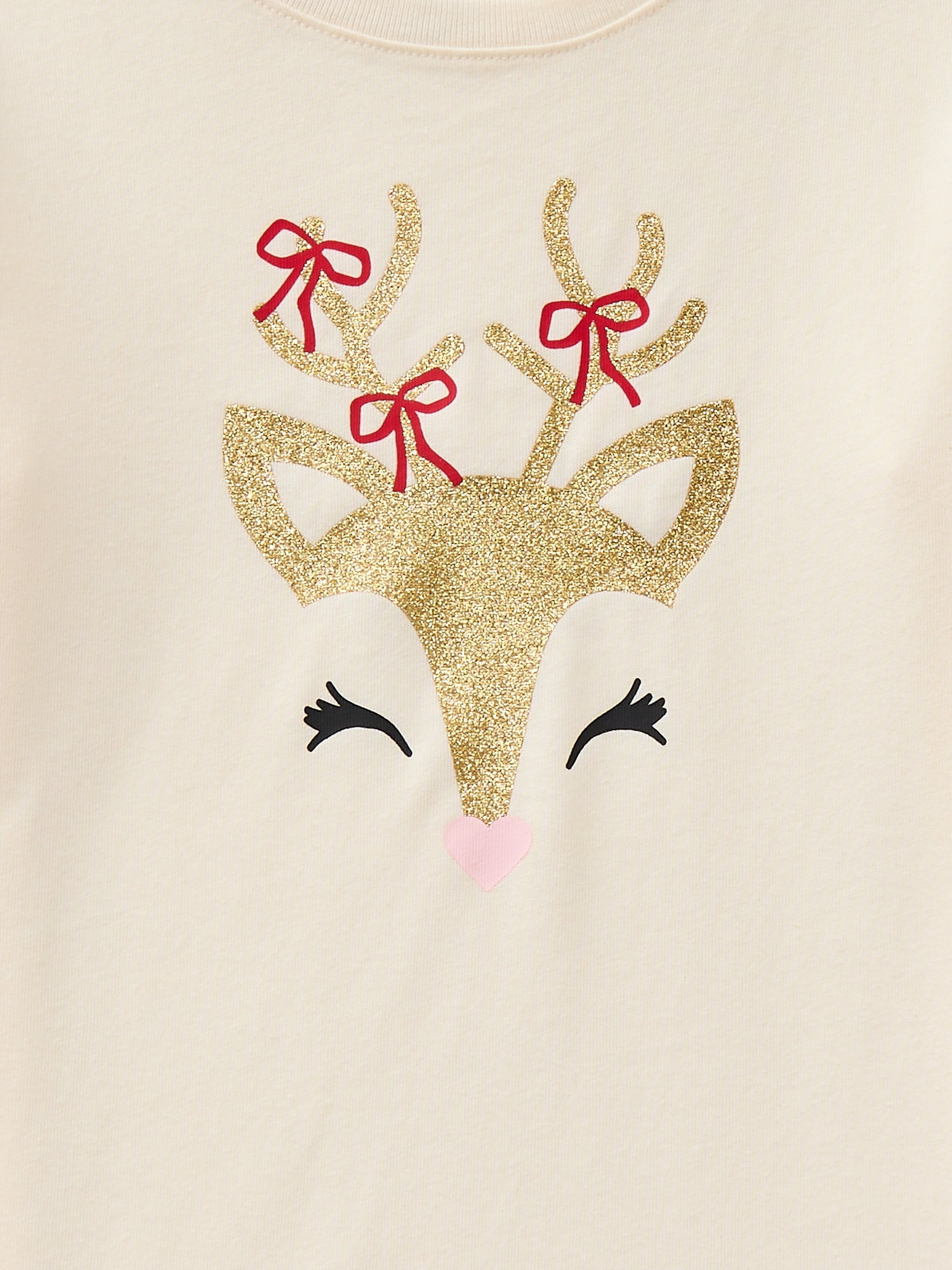 Holiday Time Girls Christmas Long Sleeve Graphic T-Shirt, Sizes 4-18