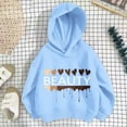 thumbnail image 2 of Kids Girls Sports Shirt Boy Girl Casual Personality Hoodie Pullover Hooded Sweatshirt with No Pocket Suitable for Teen, 2 of 3
