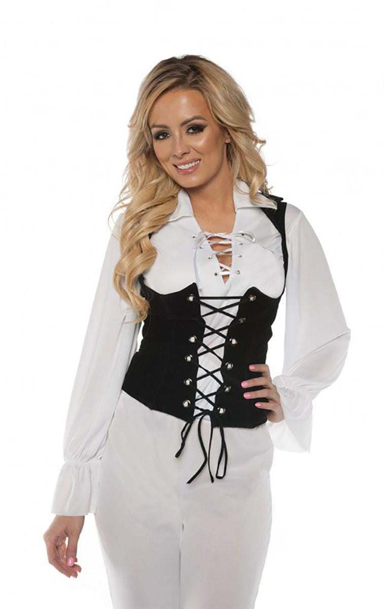 womens white pirate blouse