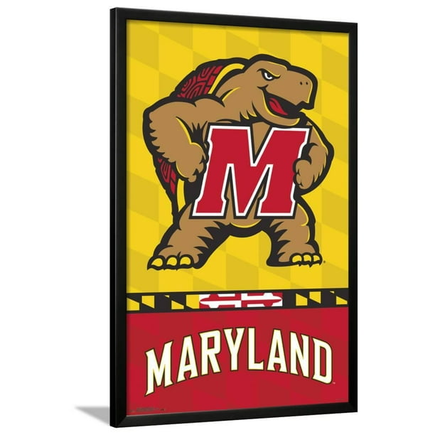 UNIVERSITY OF MARYLAND LOGO 19 Lamina Framed Poster Wall Art 24x36