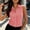 Hot Pink, variant on Women Cotton Gingham Button Down Shirts Slim Fit Sleeveless Blouses Plaid Tops Summer Fashion Clothes S-XXL Brown