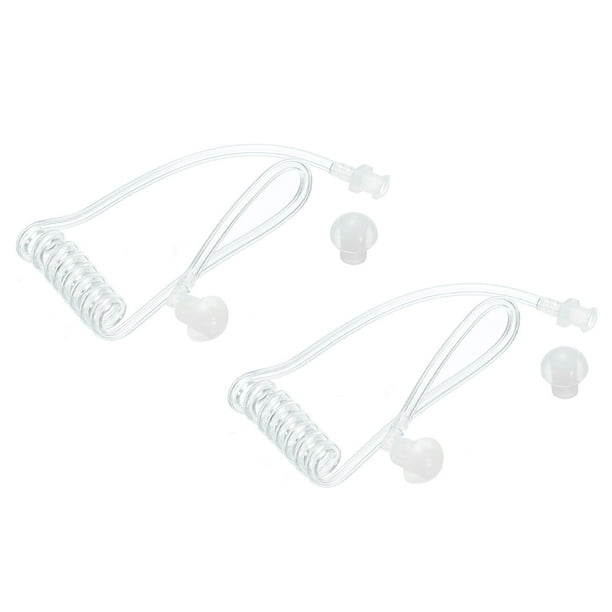 Tubo Acústico Transparente Unique Bargains Para Dos Vías Radio Auricular Paquete de 2
