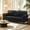 Black, variant on 74.5" Classic Faux Leather Sofa, 3 Seater Couch with Tufted Seat Cushion, Breathable PU Leather Living Room Sofa, Solid Wood Legs, Modern Small Space Couch, Black