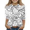 thumbnail image 2 of COM1950s Chemises pour Filles, Zhongda Sweat à Capuche Imprimé Graffiti pour Enfants, 2 of 9