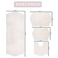 thumbnail image 2 of Home Weavers Waterford Collection 100% Cotton Non-Slip Bathroom Rug Set Machine Washable Bathroom Rug, Bath Rug, U Shaped Contour, Runner, Ivory Color 4 Piece Bath rug set, 2 of 8