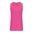 thumbnail image 7 of CFLVAEK Womens Tank Tops Cotton Linen Sleeveless Shirts Plus Size Round Neck Tank Top Solid Casual Summer Solid Color Shirts Hot Pink XL, 7 of 7