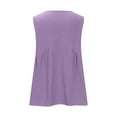 thumbnail image 5 of Lovskoo Summer Tops for Women 2024 Babydoll Shirts Tank Tops V Neck Sleeveless Trendy Casual Solid Color T Shirt Blouse Casual Tops Purple, 5 of 7