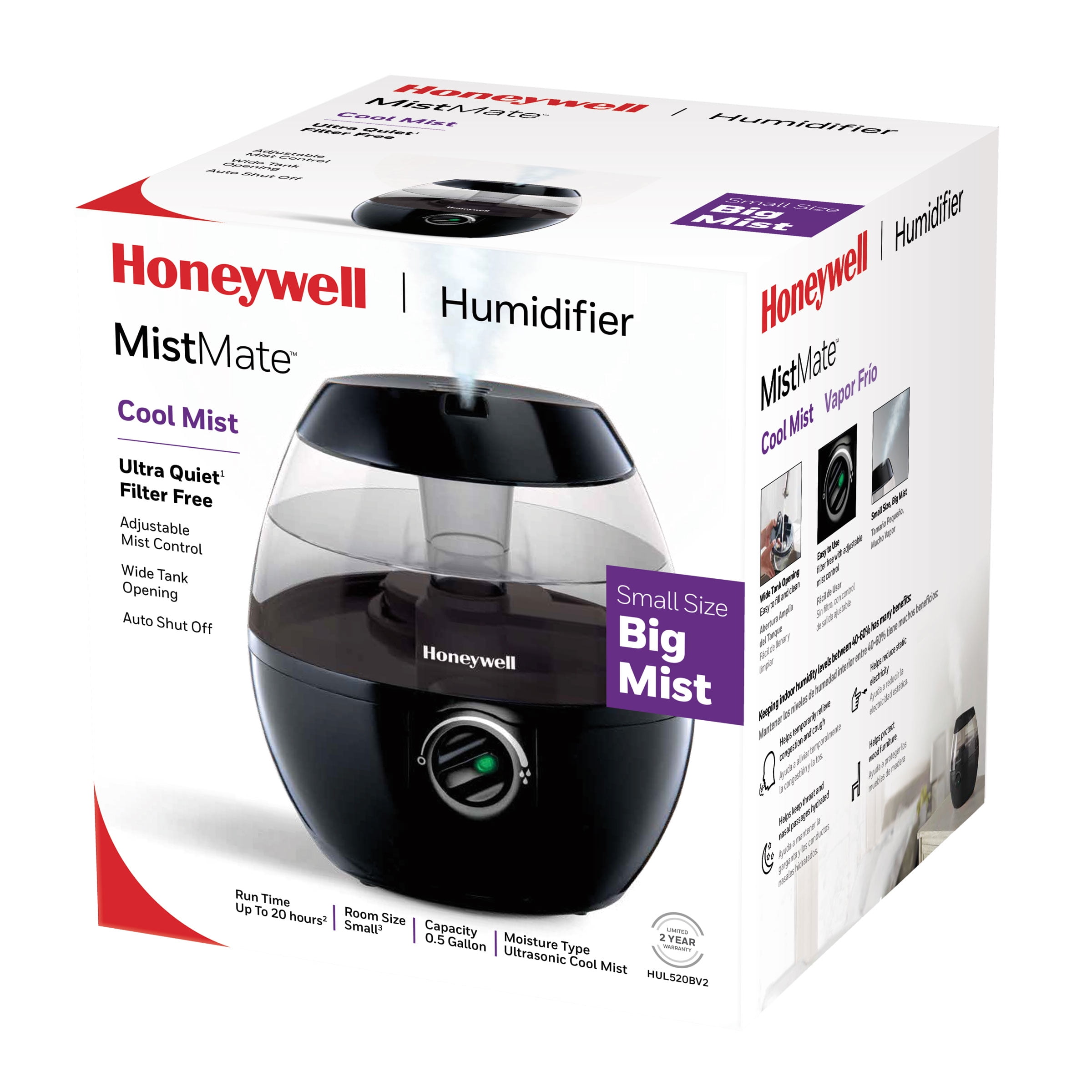 Honeywell 0.50 Gal. Ultrasonic Cool Mist Tabletop Humidifier