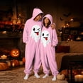 thumbnail image 7 of Matching Family Halloween, Pumpkin Jack O Hooded Costumes Adult Plush Halloween Pajama|Polar Fleece Jack-O Costume Y2k Trendy Funny Streetwear Fall Winter Warmth Jumpsuit Vacation Loungewear, XXXL, 7 of 7