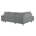 thumbnail image 3 of 88.2" L-shaped Sofa Couch Upholstered Sofa Versatile Sofa Bed with Ample Storage Space, Two Cup Holders and Two USB Ports for Living Room (Grey), 3 of 12
