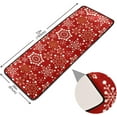 thumbnail image 2 of Dreamtimes Christmas Snowflakes Hallway Runner Rug 2'x6' Kitchen Rug with Rubber Backing Red Non Slip Entryway Rug Runner Washable Soft Area Rug for Hallway Bedroom Kitchen Decor, 2 of 6