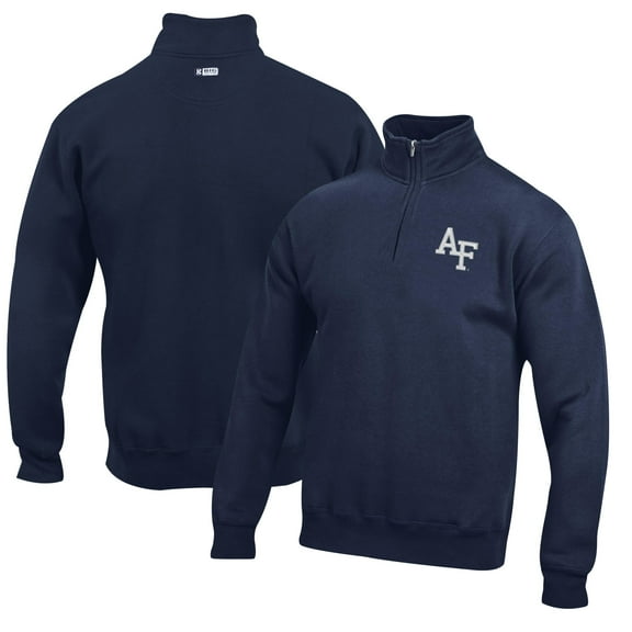 Men's Navy Air Force Falcons Big Cotton Quarter-Zip Pullover Sweatshirt