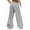 A-Grey274, variant on MIXUE Women Pants Casual Wide Leg Sweatpants Low Rise Pants Drawstrings Elastic Waistband Side Pockets Joggers Pants