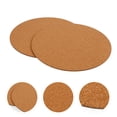 thumbnail image 3 of Shisuyan Dessous de Verre en Liège Marron Clair 2 Pcs 11.8 Po Rond, 3 of 8