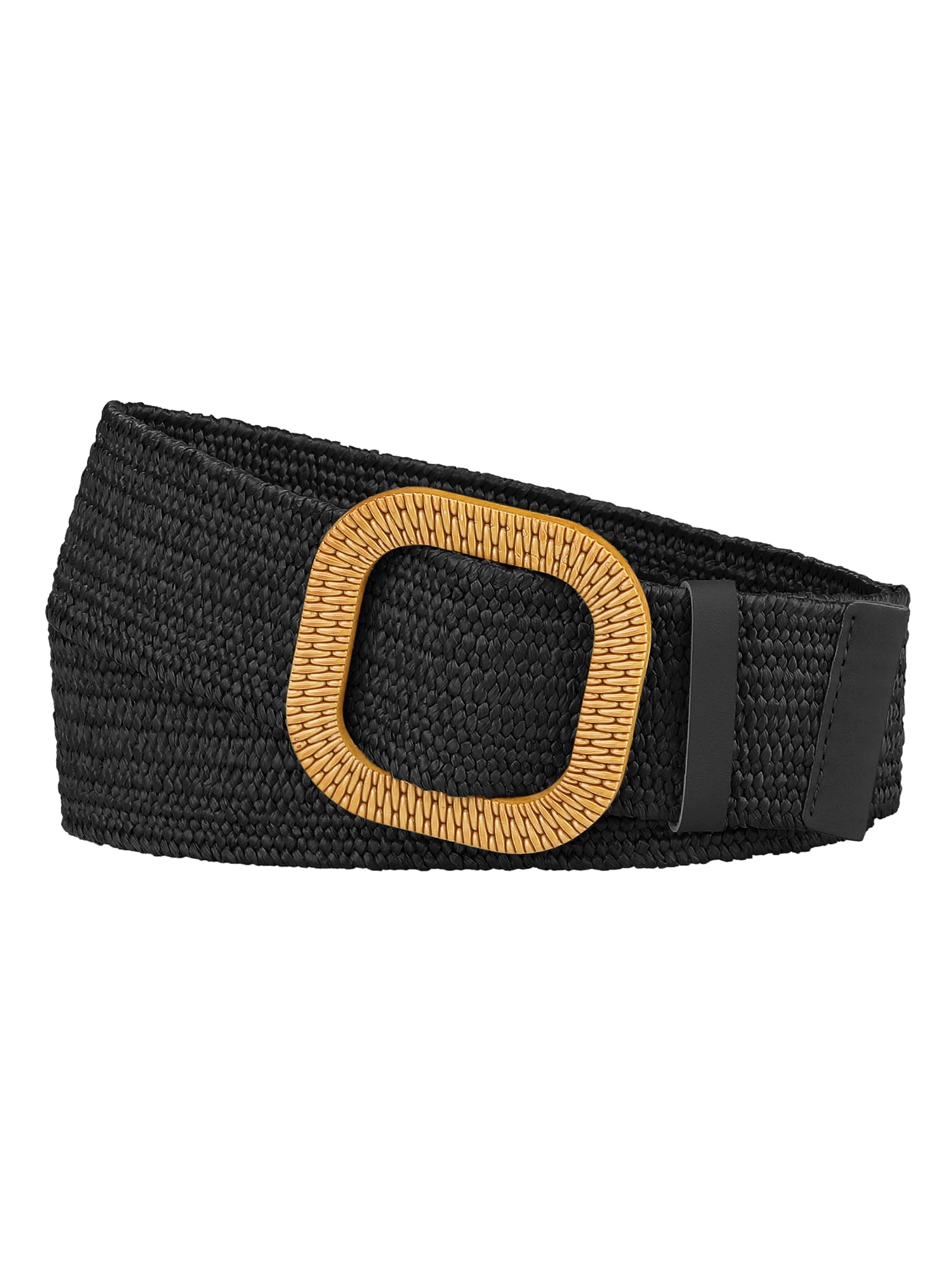 INSPIRE CHIC 2Pcs Interlock 8-shaped Buckle Elastic Faux  display picture 1