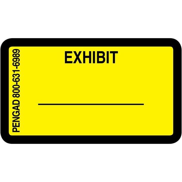 Legal Exhibit Label Stickers, 7/8 X 11/2 Inches, 492 Labels Per Pack