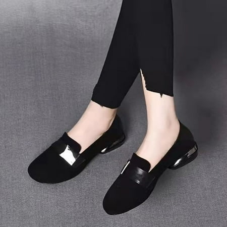 

Shoes Comfortable Women s Women s Shoes Frosted Thick Heeled Single Low Heeled Shoes Women s Casual Shoes Note Please Buy One Or Two Sizes Larger