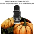 thumbnail image 4 of Square 2Pack PU Leather Thanksgiving Pumpkin Cruise Luggage Tag with Privacy Cover and Name ID Tag for Travel Handbags Backpacks Luggage Tags, 4 of 6