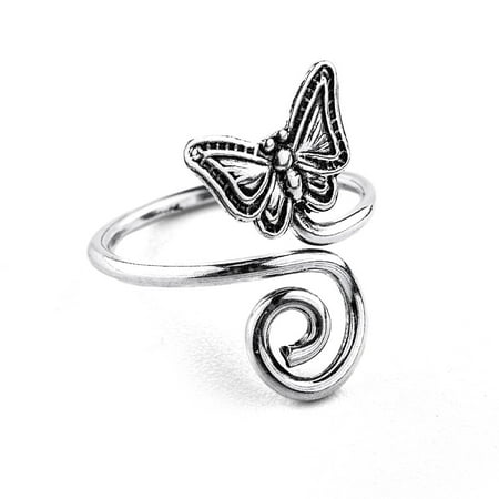 - Butterfly Toe Ring in Sterling Silver