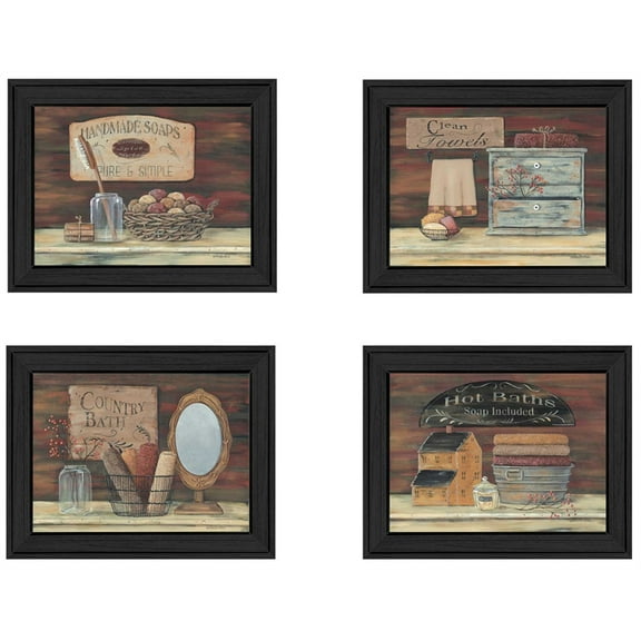 Bathroom I Collection By Pam Britton Printed Wall Art Wood Multi-Color