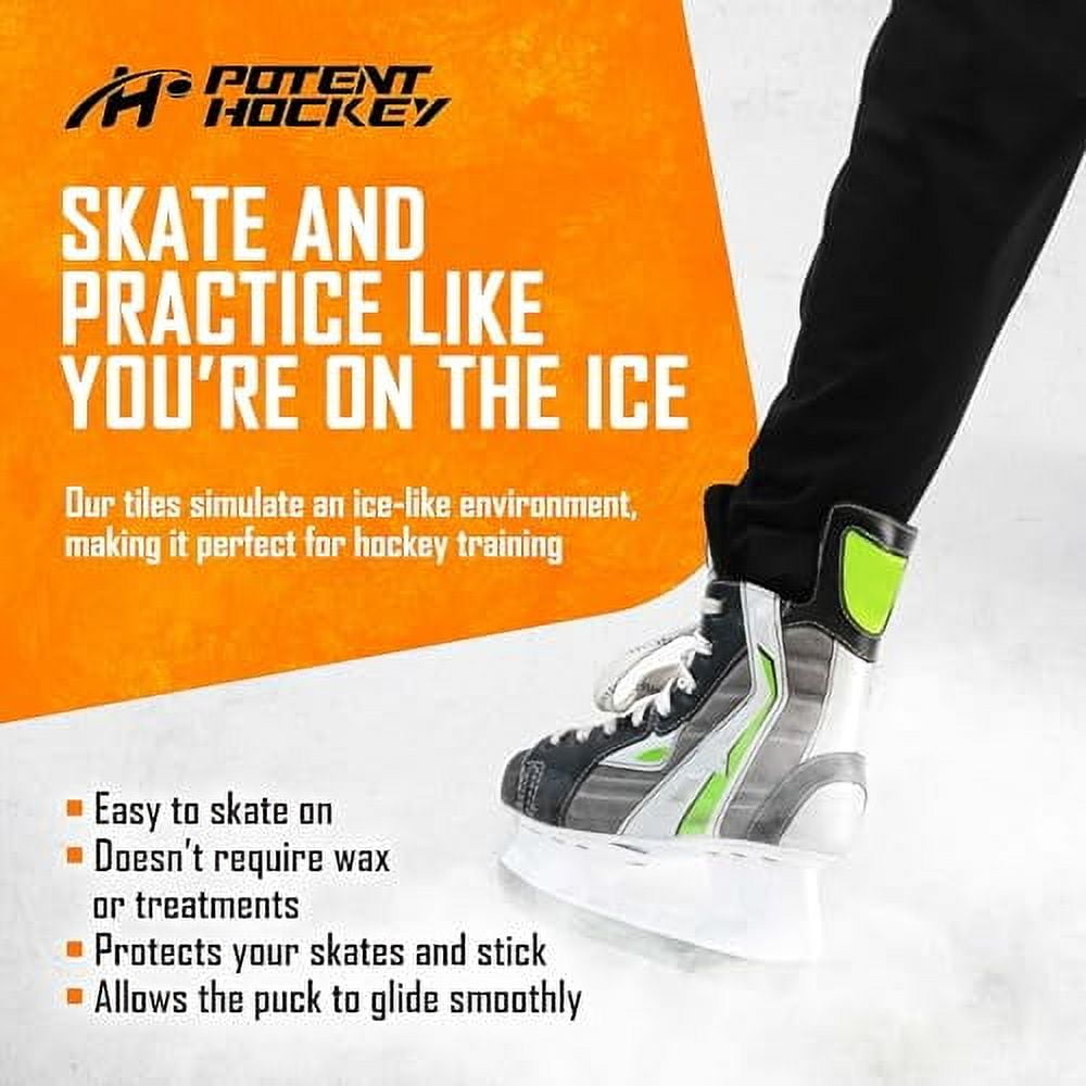 Snipers Edge Dryland Hockey Tiles - 20-Pack 12x12" White Slick Tiles For Off-Ice Training
