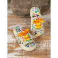 thumbnail image 4 of Fashionable Wedge Slide Sandals For Women, All Over Print Lace-up Front Metal & Chain Decor Sandals, 4 of 5
