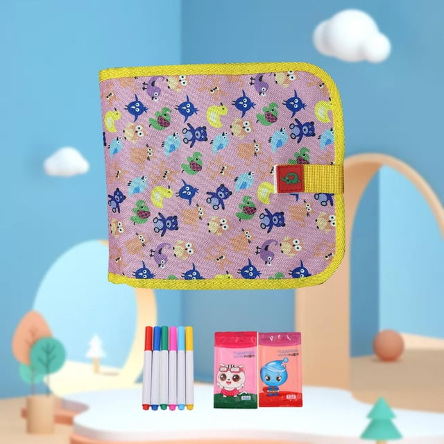 Juego de de libro borrable para niños, tablero de escritura de dibujo, arte preescolar, reutilizable, 5 páginas, juguetes de pintura, libro estilo A