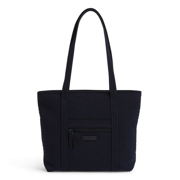 Vera Bradley Women's Microfiber Small Vera Tote Bag Classic Navy