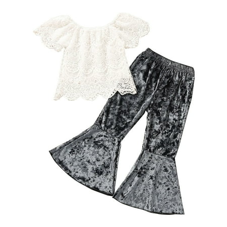 

KI-8jcuD Girls Cute Outfits Kids Toddler Baby Girls Spring Autumn Lace Cotton Short Sleeve Bell Bottom Outfits Clothes Blanket Girl Girls Two Piece Set Kids Leggings Girls Swaddling Blankets For Bab