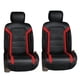thumbnail image 1 of Cojines de Asiento de Coche de Piel sintética Negra Compatible con Bolsa de Aire, 1 of 9