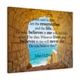 thumbnail image 6 of Scripture Walls John 11:25-26 I Am The Resurrection Bible Verse Canvas Christian Wall Art Ready to Hang Unframed, 6 of 7